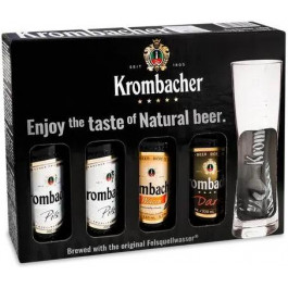   Krombacher Пиво  Weiz0,33+Dark0,33+Pils2*0,33+келих, 1 шт (4008287038033)