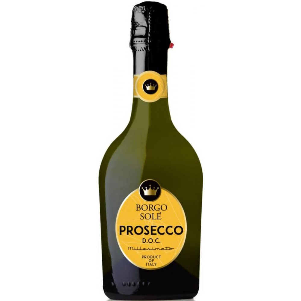 Borgo Sole Вино игристое Prosecco DOC Brut белое сухое 0.75 л 11% (8008820162375) - зображення 1