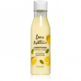   Oriflame Love Nature Organic Lemon & Mint легкий кондиціонер для жирного волосся 250 мл