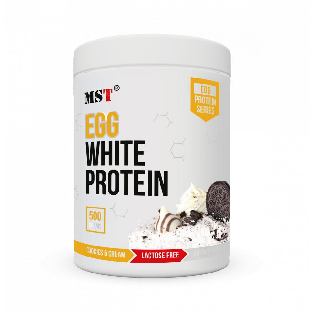 MST Nutrition EGG White Protein 500 g /20 servings/ Cookies and Cream - зображення 1