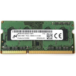   Micron 4 GB SO-DIMM DDR3 1600 MHz (MT8KTF51264HZ-1G9P1)