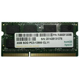   Apacer 4 GB SO-DIMM DDR3 1600 MHz (75.B83DF.G030B)