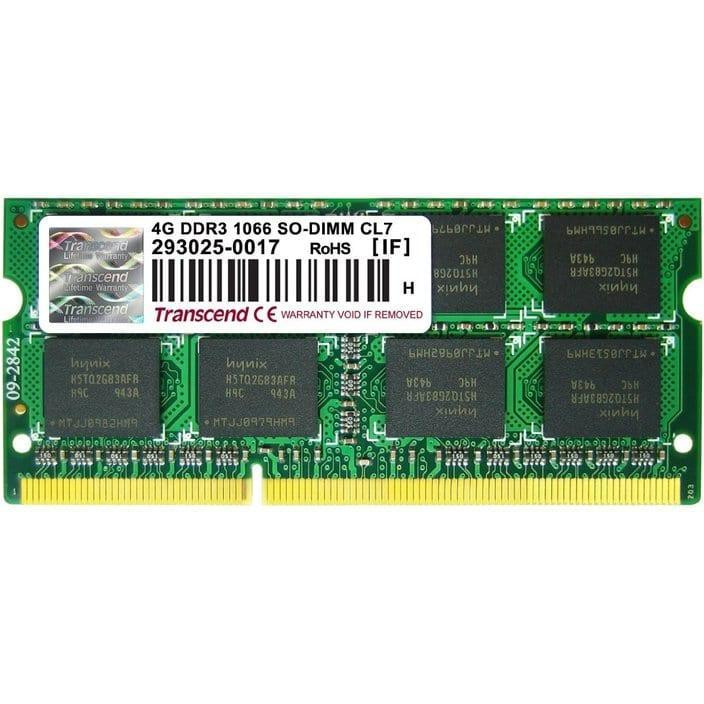 Transcend 4 GB SO-DIMM DDR3 1066 MHz (TS4GAP1066S) - зображення 1