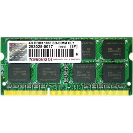   Transcend 4 GB SO-DIMM DDR3 1066 MHz (TS4GAP1066S)