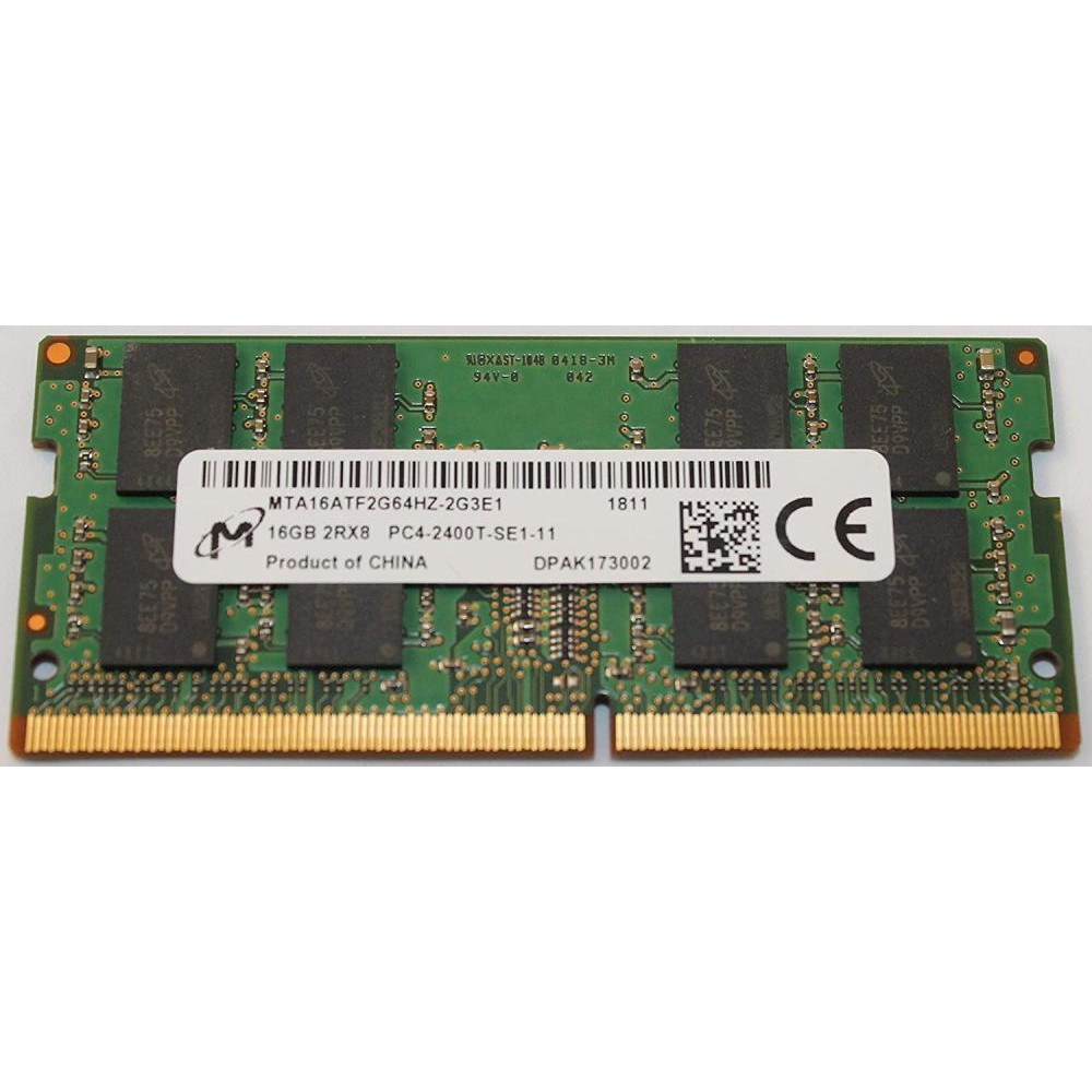 Micron 16 GB SO-DIMM DDR4 2400 MHz (MTA16ATF2G64HZ-2G3E1) - зображення 1