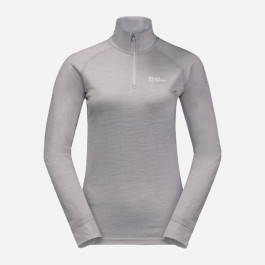   Jack Wolfskin Термокофта жіноча демісезонна спортивна вовняна  Alpspitze Wool L/S Hz W 1808721-6555 L Сіра (406499