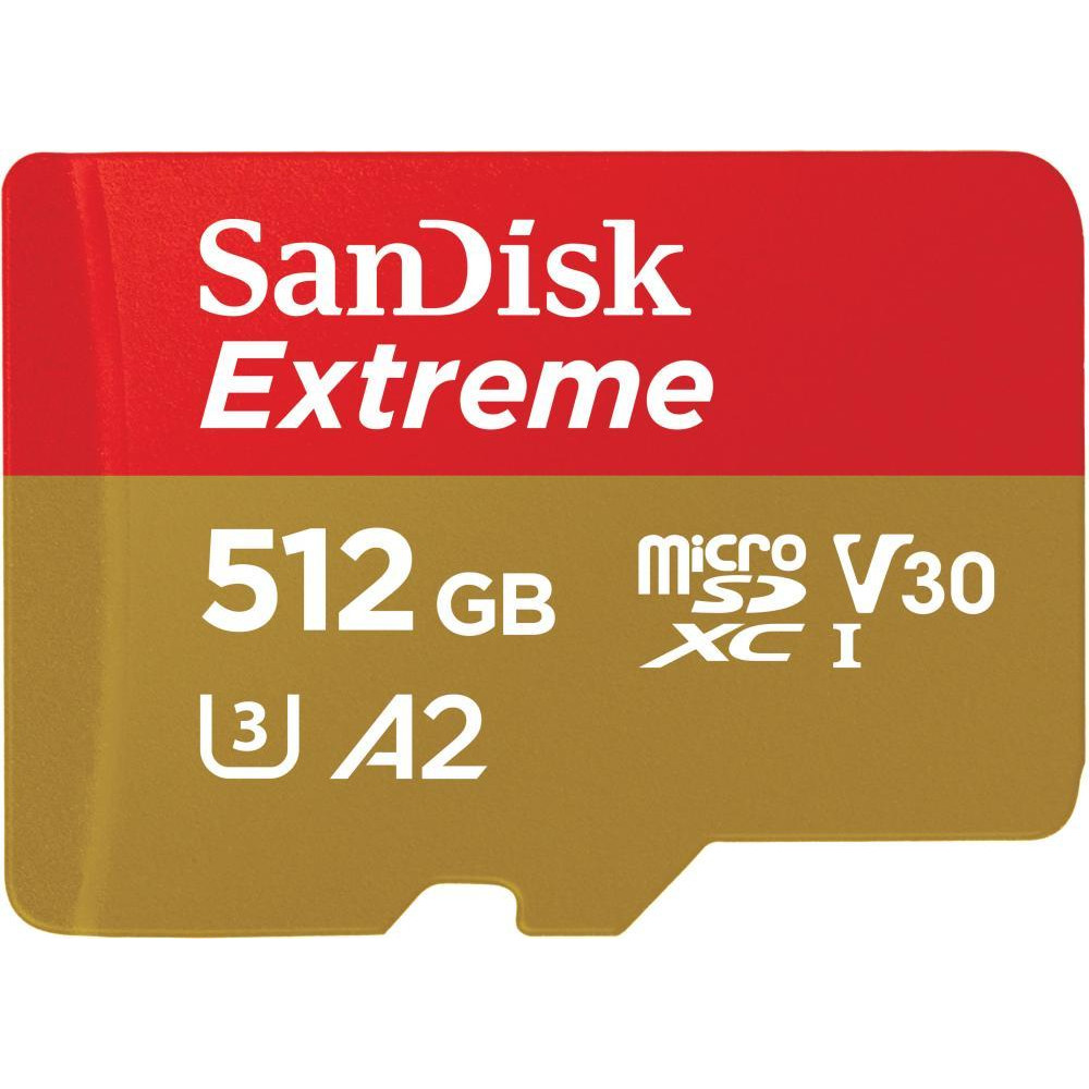 SanDisk 512 GB microSDXC UHS-I U3 V30 A2 Extreme (SDSQXAV-512G-GN6MN) - зображення 1