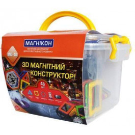   Магнікон 3D магнитный 48 деталей (MK-48)