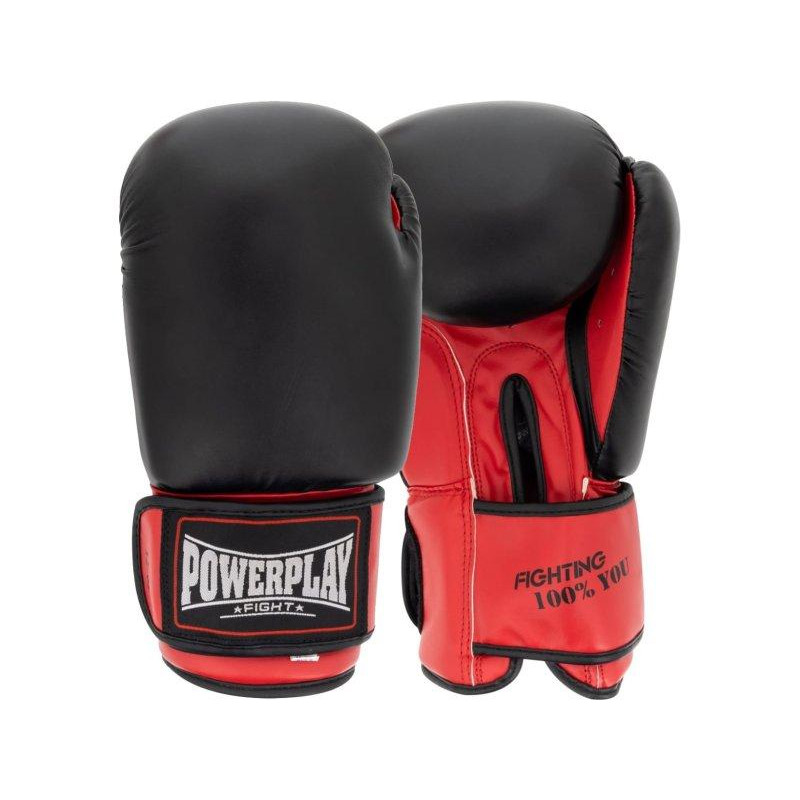 PowerPlay Боксерські рукавиці 3004 16oz Black/Red (PP_3004_16oz_Bl/Red) - зображення 1