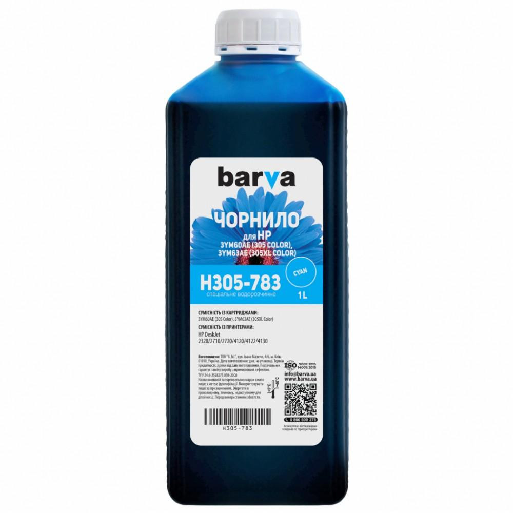 Barva Чернила HP 305 1 л, Cyan I-BARE-H305-1-C (H305-783) - зображення 1