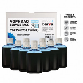   Barva для Epson L800/L810/L850/L1800 T6735 Light Cyan 1л 10x100мл Service Pack (E-L800LC-1SP)