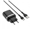 Hoco C12 2.4A 2USB Type-C Black - зображення 2