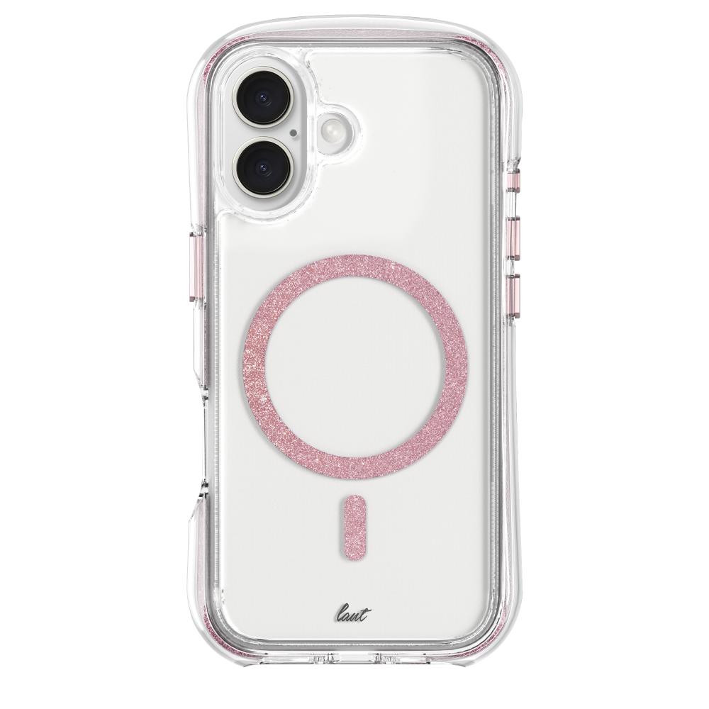 LAUT AERO SPARKLE case with MagSafe for iPhone 16 Plus - Crystal Pink (L_IP24C_AS_P) - зображення 1