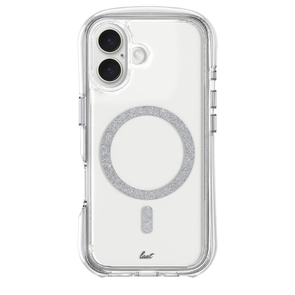 LAUT AERO SPARKLE case with MagSafe for iPhone 16 Plus - Crystal Silver (L_IP24C_AS_SL) - зображення 1