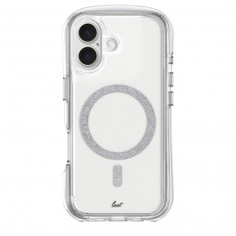   LAUT AERO SPARKLE case with MagSafe for iPhone 16 Plus - Crystal Silver (L_IP24C_AS_SL)