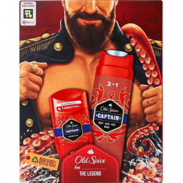   Old Spice Подарунковий набір  Dark Captain: Гель для душу 3-в-1 250 мл + Твердий дезодорант 50 мл (87002161317