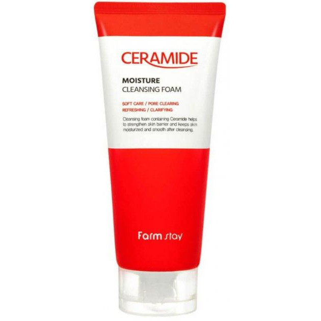 FarmStay Пенка для умывания  Ceramide Moisture Cleansing Foam с керамидами 180 мл (8809480772856) - зображення 1