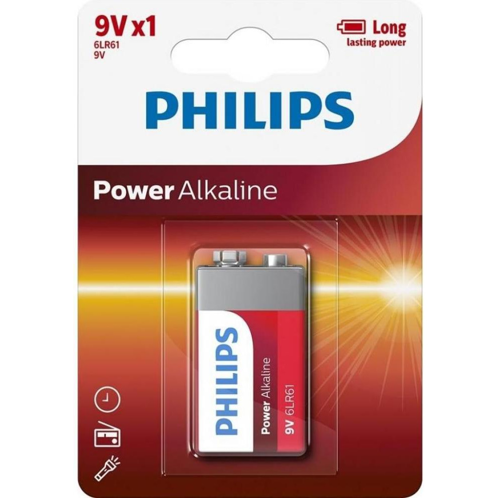 Philips Krona bat Alkaline 1шт PowerLife (6LR61P1B) - зображення 1