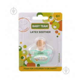   Baby Team Пустышка латексная классическая 6 м+ (3222)