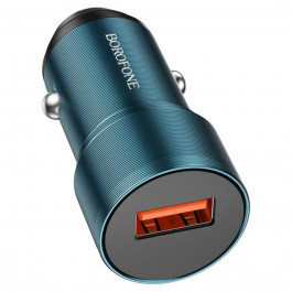   Borofone BZ19A Wisdom single port QC3.0 car charger Sapphire Blue (BZ19ASU)