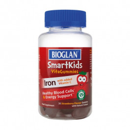   Bioglan Smartkids Iron + Vitamin C 30 жувальних цукерок strawberry