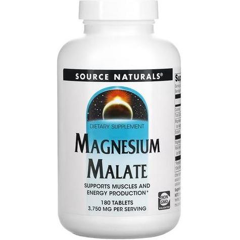 Source Naturals Магний малат, Magnesium Malate, , 180 таблеток (SNS-00262) - зображення 1