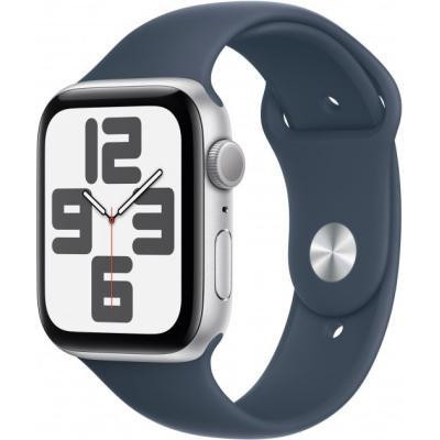 Apple Watch SE 2 GPS 40mm Silver Aluminium Case with Storm Blue Sport Band S/M (MRE13) - зображення 1