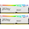 Kingston FURY 64 GB (2x32GB) DDR5 5600 MHz Beast White RGB (KF556C40BWAK2-64) - зображення 1