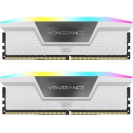   Corsair 64 GB (2x32GB) DDR5 6000 MHz Vengeance RGB White (CMH64GX5M2B6000C40W)