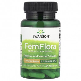   Swanson FemFlora Probiotic for Women (9.8 Billion CFU) 60 капсул