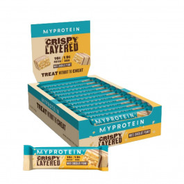   MyProtein Crispy Layered Protein Bar 12x58 g White Chocolate Peanut