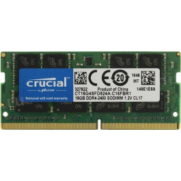   Crucial 16 GB SO-DIMM DDR4 2400 MHz (CT16G4SFD824A)