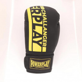   PowerPlay Боксерські рукавиці 3086 Matt Challenger 12oz чорно-жовті (PP_3086_12oz_Bl/Yellow)