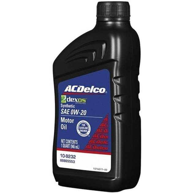 ACDELCO Full Synthetic Motor Oil Dexos1 Gen2 0W-20 SP 109302 946мл - зображення 1