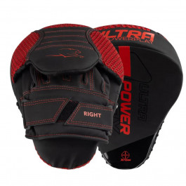   PowerPlay Лапи боксерські 3044 Pro Carbon Ultra Series чорно-червоні PU /пара/ (PP_3044_Bl/Red)