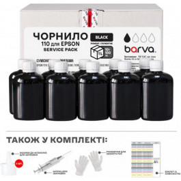   Barva для Epson M1100/M3170, 110 Black 10x100мл Pigm. I-BARE-E-110-1SP-B-P (E110Bk-P-1SP)