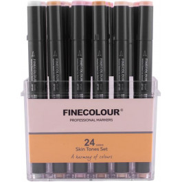   Finecolour Набор двусторонних маркеров  Brush Skin SET 24 цвета EF103-FS24 разноцветный