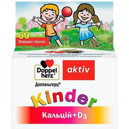 Doppelherz Кальцій + D3  Kinder № 60 (4009932523058) - зображення 1