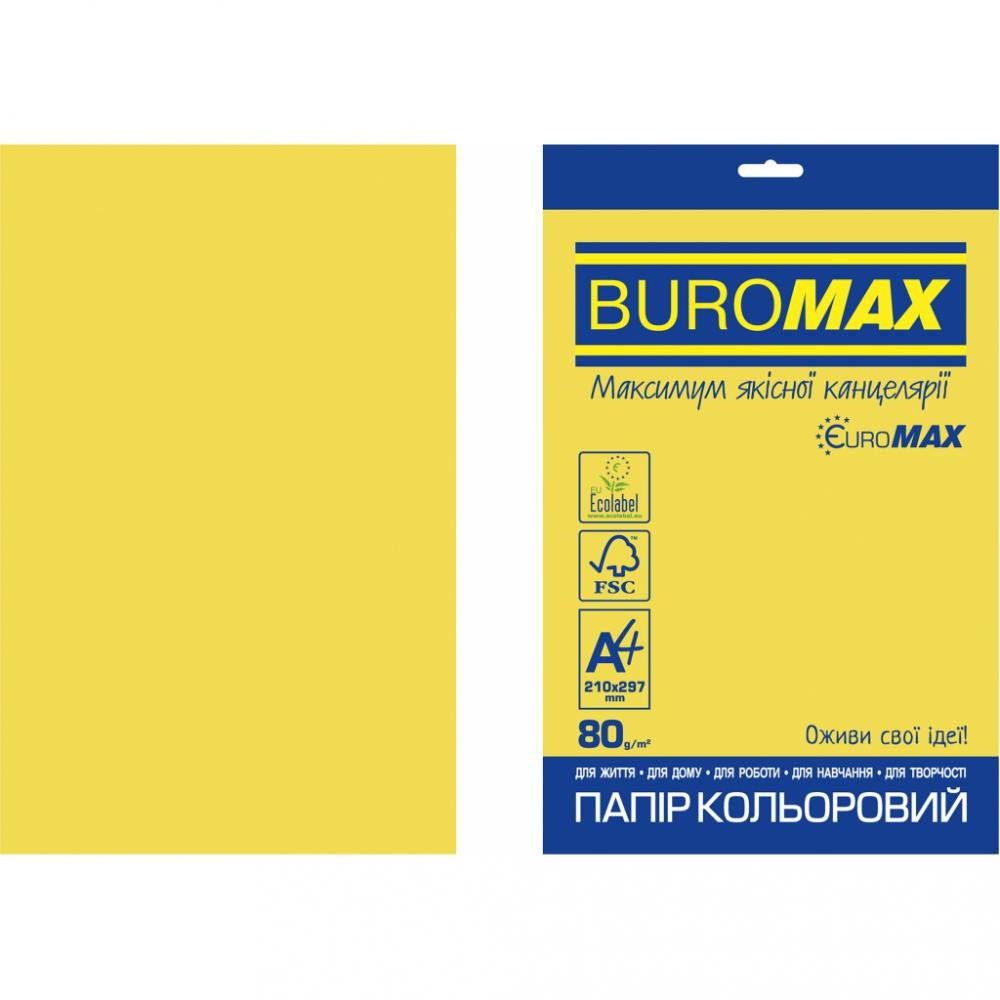 BuroMax Euromax А4, 80г/м2, INTENSIVE, желтый, 20л. (BM.2721320E-08) - зображення 1