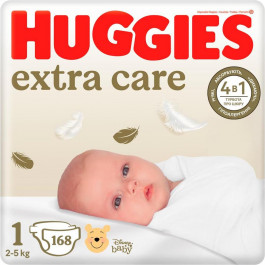   Huggies Extra Care 1, 168 шт