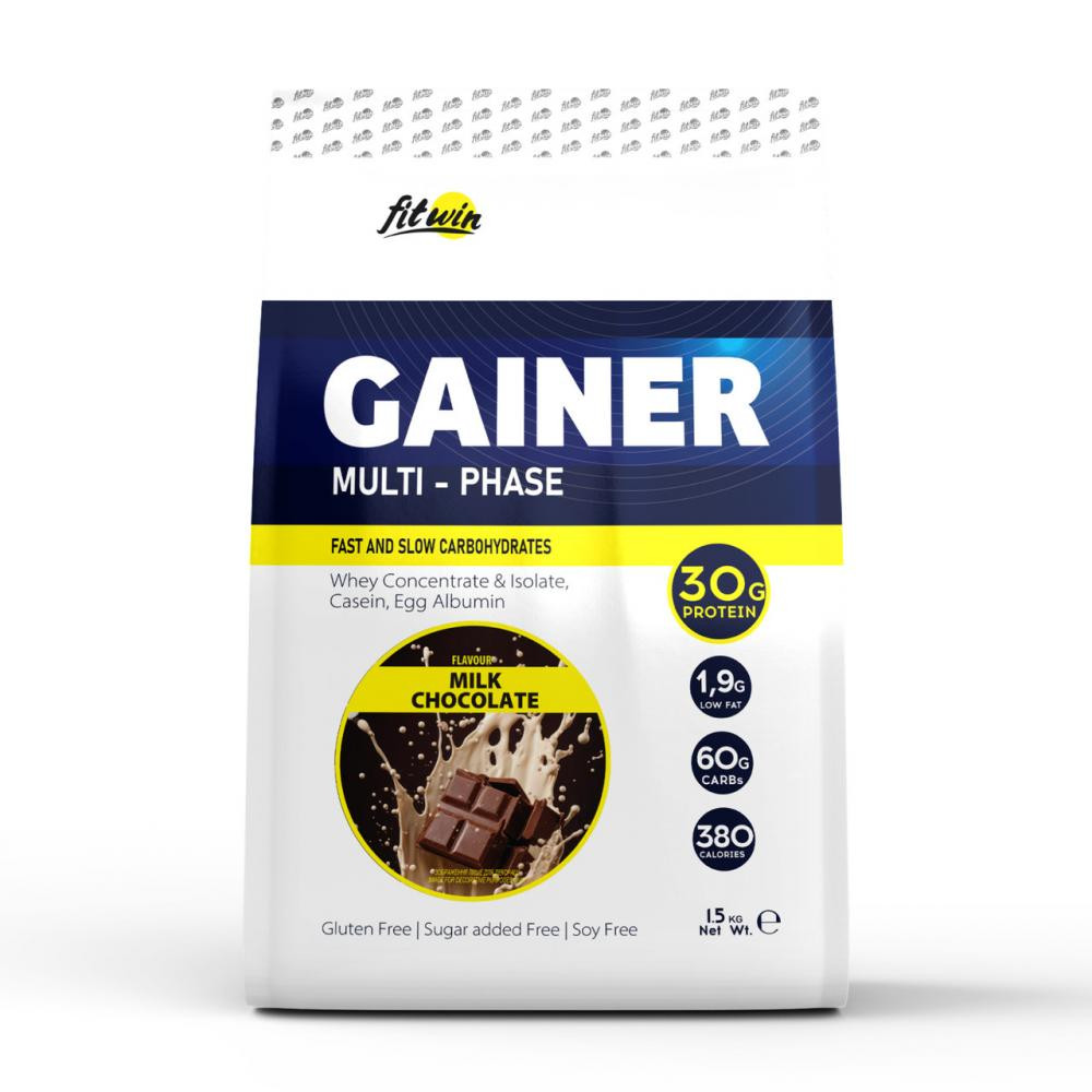 FitWin Gainer 1500 g /15 servings/ Milk Chocolate - зображення 1