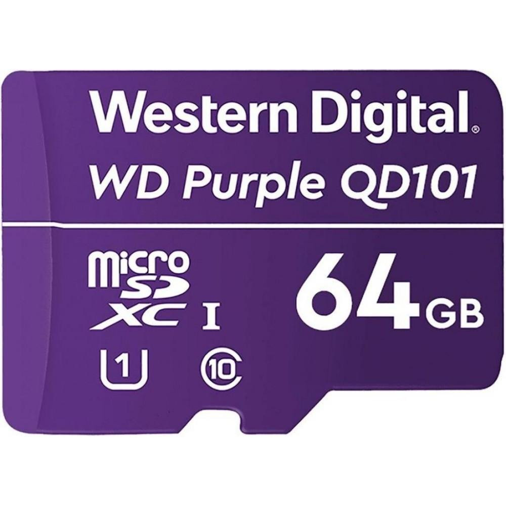 WD 64 GB microSDXC UHS-I Class 10 Purple QD101 WDD064G1P0C - зображення 1