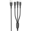 Borofone BX71 USB to Micro USB/Lightning/USB Type-C 2A 1m Black (BX71B) - зображення 1