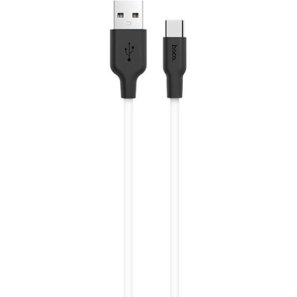 Hoco X21 USB-A to Type-C 1m Black/White (6957531071402) - зображення 1