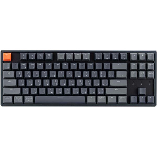 Keychron K8 87Key Gateron G Pro Blue Hot-swap RGB EN/UKR USB/WL Black (K8H2_KEYCHRON) - зображення 1