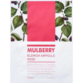   A'PIEU Ампульная маска  Mulberry Blemish Ampoule Mask для устранения покраснений 23 г (8809643511636)