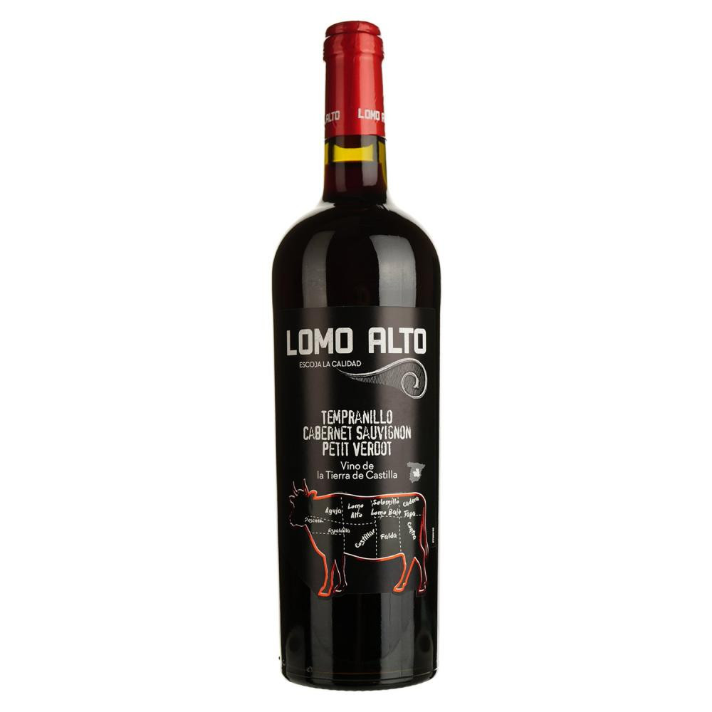 Les Grands Chais de France Вино Lomo Alto Tempranillo-Cabernet Sauvignon-Petit Verdot, червоне, напівсухе, 0,75 л (843657000013 - зображення 1