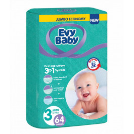   Evy Baby Midi Jumbo, 64 шт