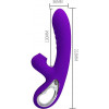 Pretty Love Jersey Clitoral Massager Purple (6603BI1147) - зображення 5