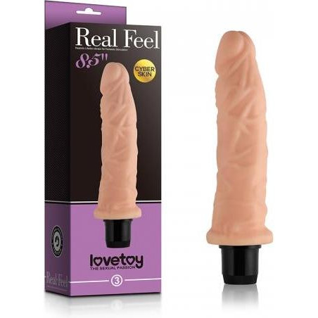 LoveToy Real Feel Cyberskin Vibrator Flesh 8,5" (6452LVTOY019) - зображення 1